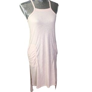 New Free people pink dress ribbed pullover size XS pockets